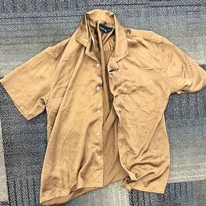 Abercrombie & Fitch Tan silk shirt